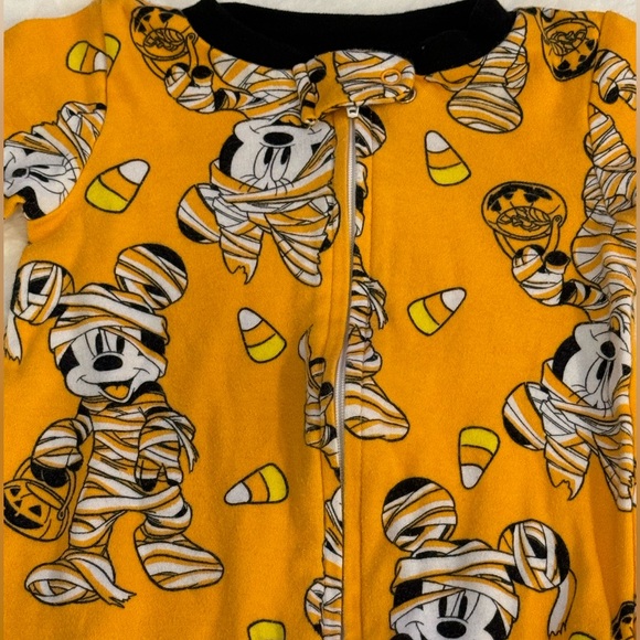 Disney Halloween Mickey Footed PJ’s- size 6-9 months - Picture 2 of 5